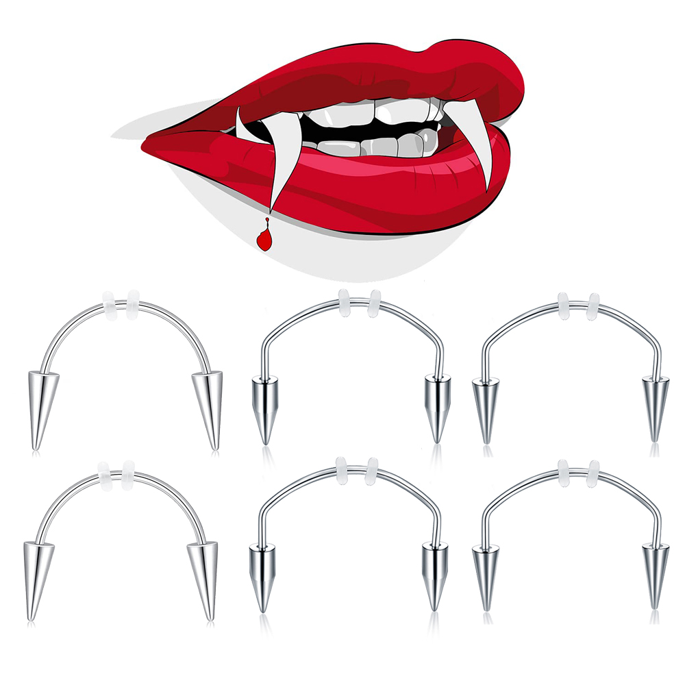 Nail Art Vampire - WKOUD 2 buah tindik gigi harimau