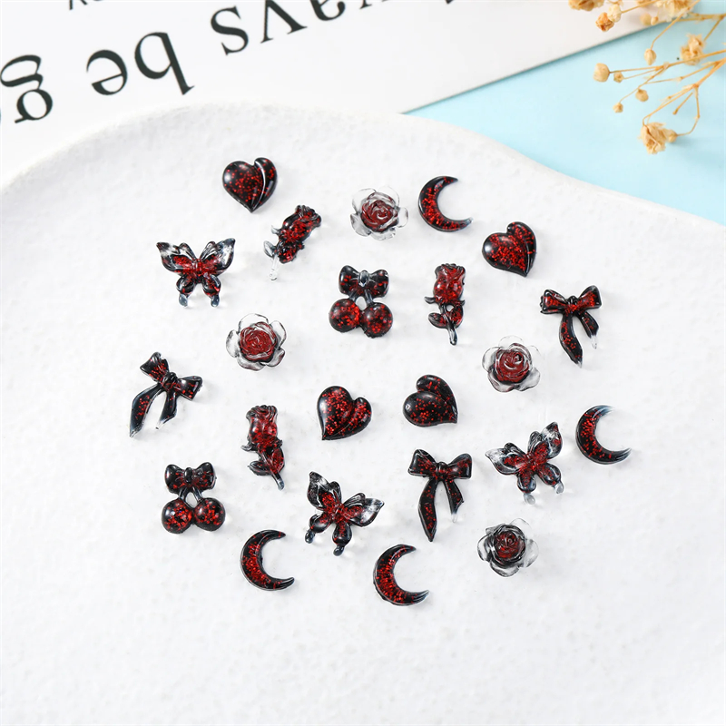Nail Art Vampire - 50 buah Aksesori kuku vampir campuran
