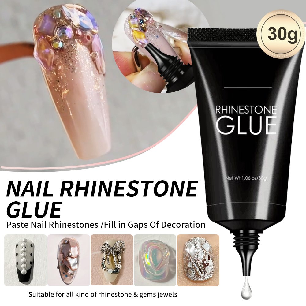Rhinestone Nail Gem - 1 buah Gel lem berlian imitasi