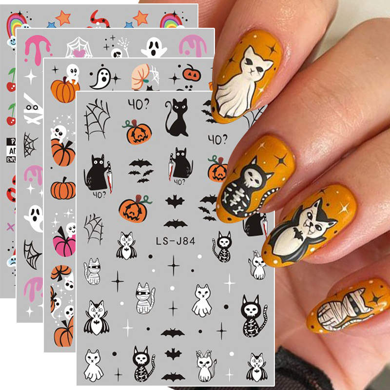 Nail Art Vampire - 4 Buah Stiker Seni Kuku 3D