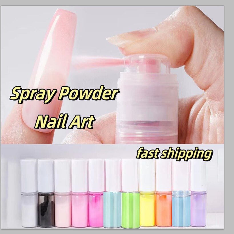 Nail Art Ombre Pink - Pompa tekan bubuk Ombre Pink Neon