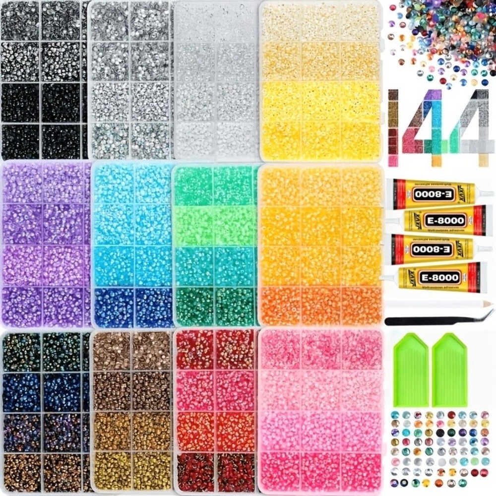 Kit Rhinestone Resin Multiwarn - Rhinestone Nail Gem ulasan dan harga
