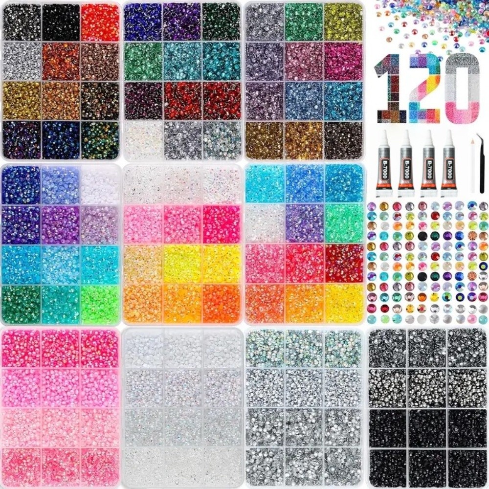 Kit Rhinestone Resin Multiwarn - Rhinestone Nail Gem ulasan dan harga