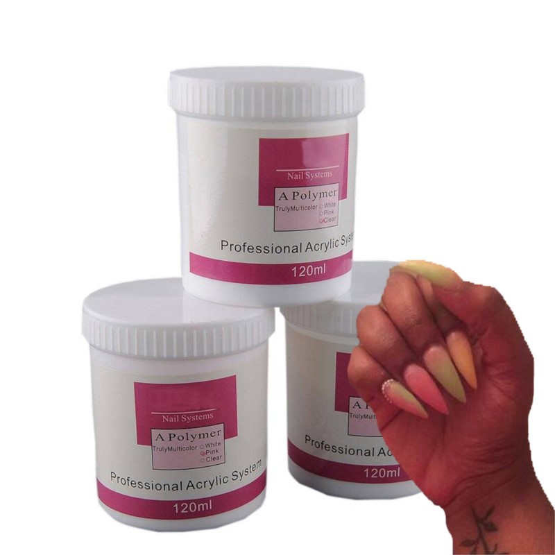 1Pot bubuk akrilik kuku 120ml  - Acrylic Powder Clear ulasan dan harga