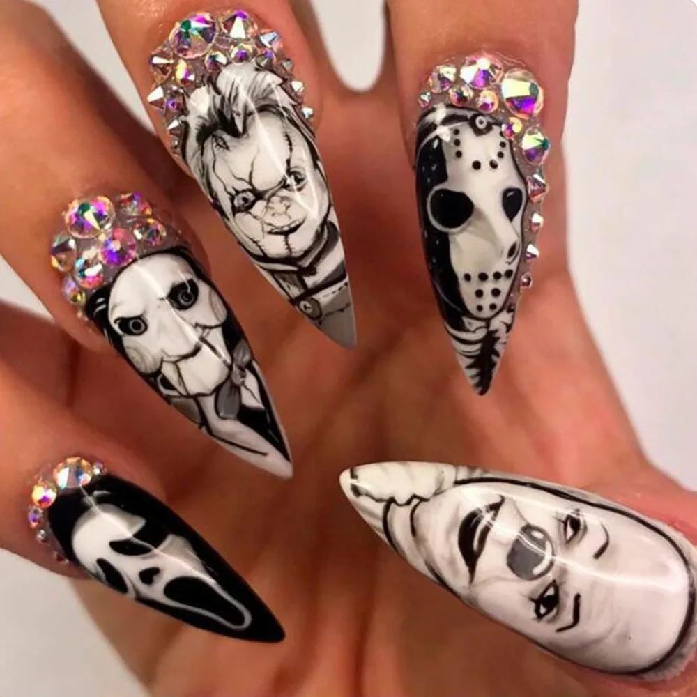 Kuku palsu gaya horor hitam da - Nail Art Vampire ulasan dan harga
