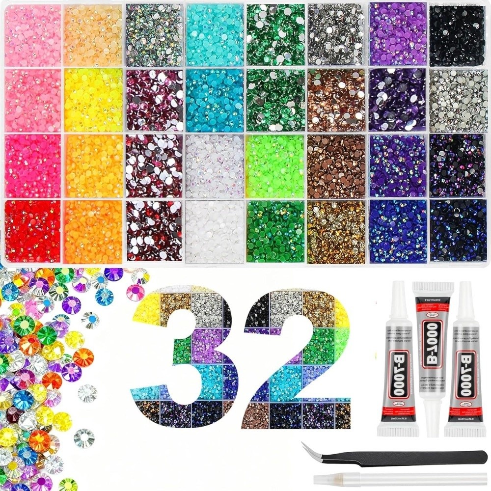 Kit Rhinestone Resin Multiwarn - Rhinestone Nail Gem ulasan dan harga