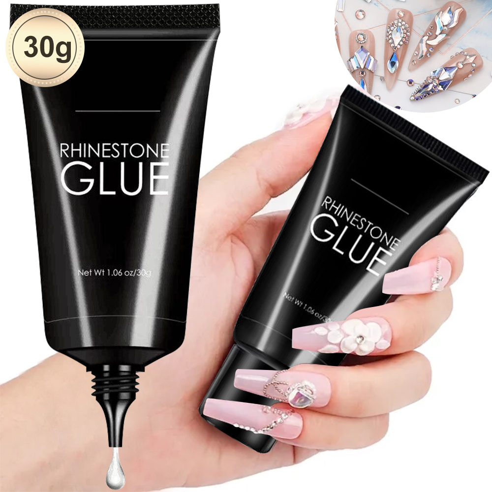 1 buah Gel lem berlian imitasi - Rhinestone Nail Gem ulasan dan harga
