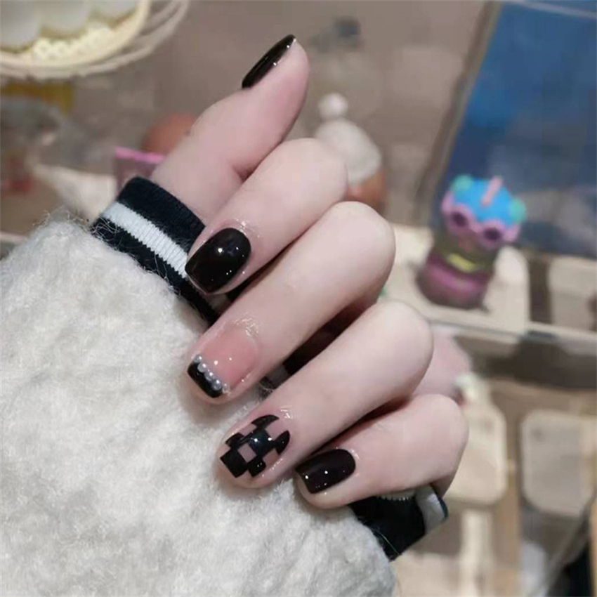 24 Buah Akrilik Pendek Pakaian - Nail Art Maroon ulasan dan harga