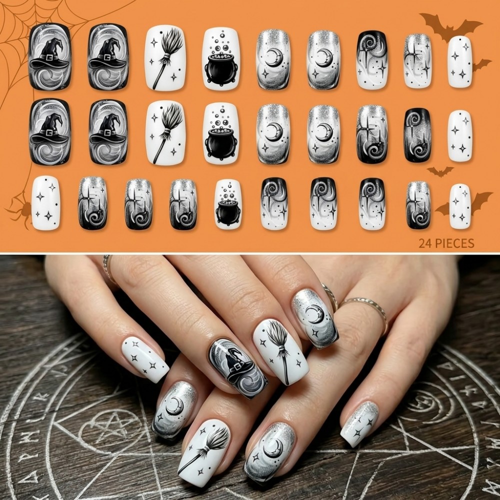 24PCS Kuku Palsu Stiletto Panj - Nail Art Vampire ulasan dan harga