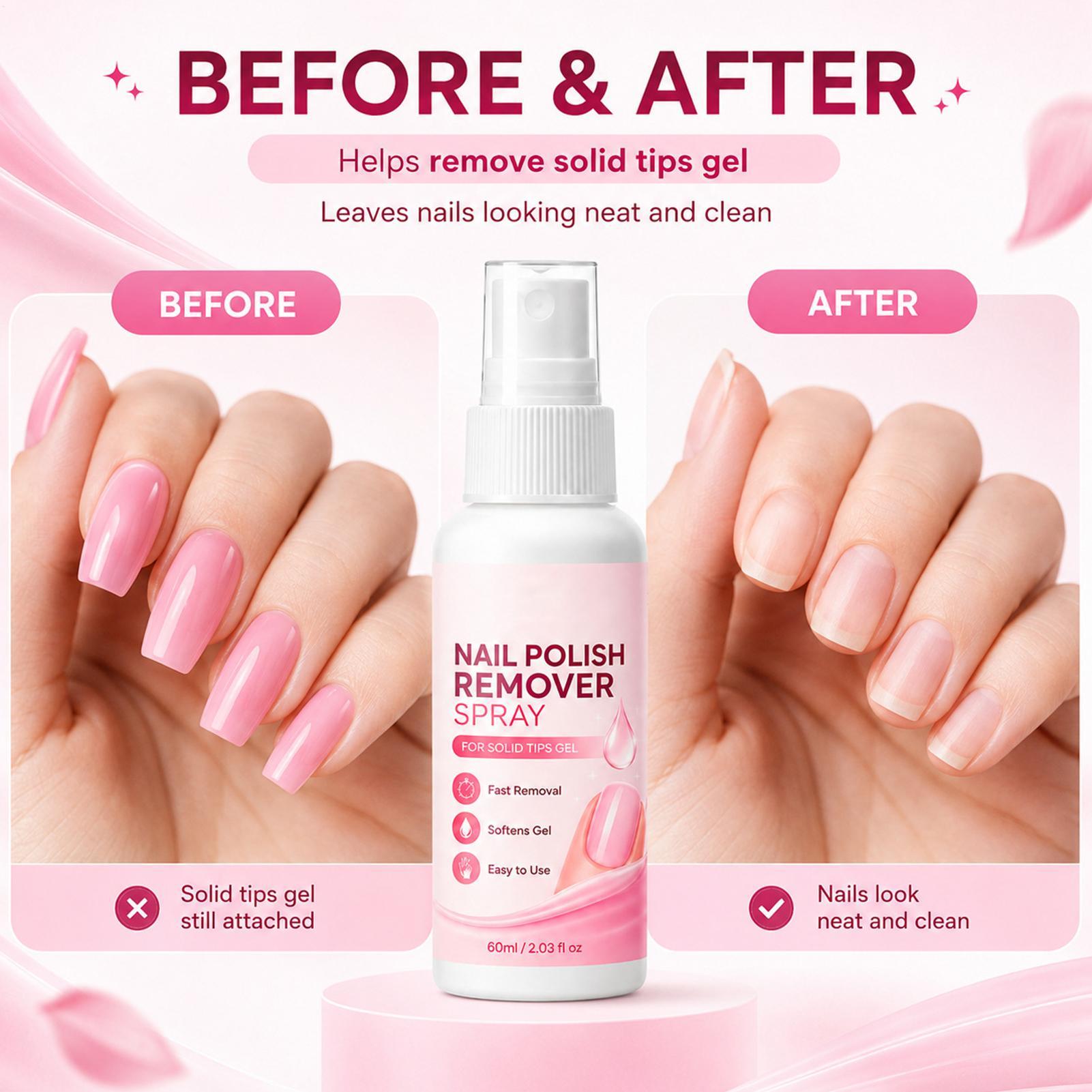 Semprotan Penghapus Kuku 60ml  - Nail Art Gel Polish ulasan dan harga