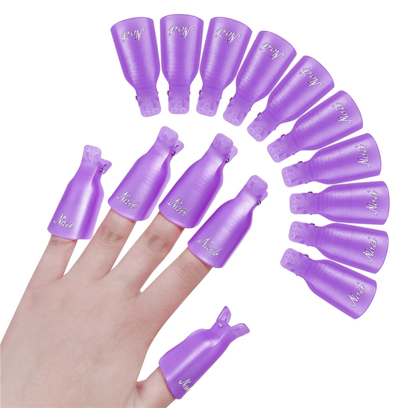 10 Buah Klip Penutup Kuku Akri - Nail Art Gel Polish ulasan dan harga