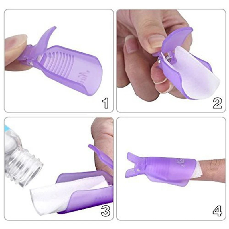 10 Buah Klip Penutup Kuku Akri - Nail Art Gel Polish ulasan dan harga