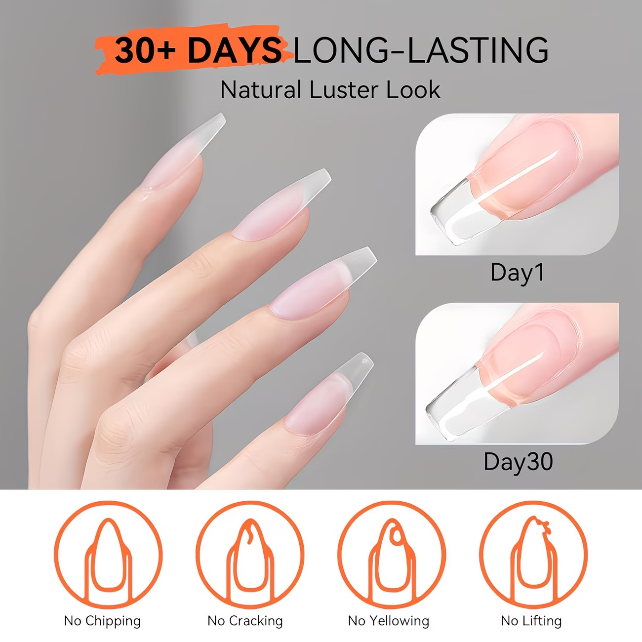 Kit Gel Pembangun Kuku / Gel E - Acrylic Powder Clear ulasan dan harga
