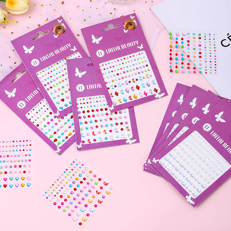 Stiker Permata Wajah Laris Man - Rhinestone Nail Gem ulasan dan harga
