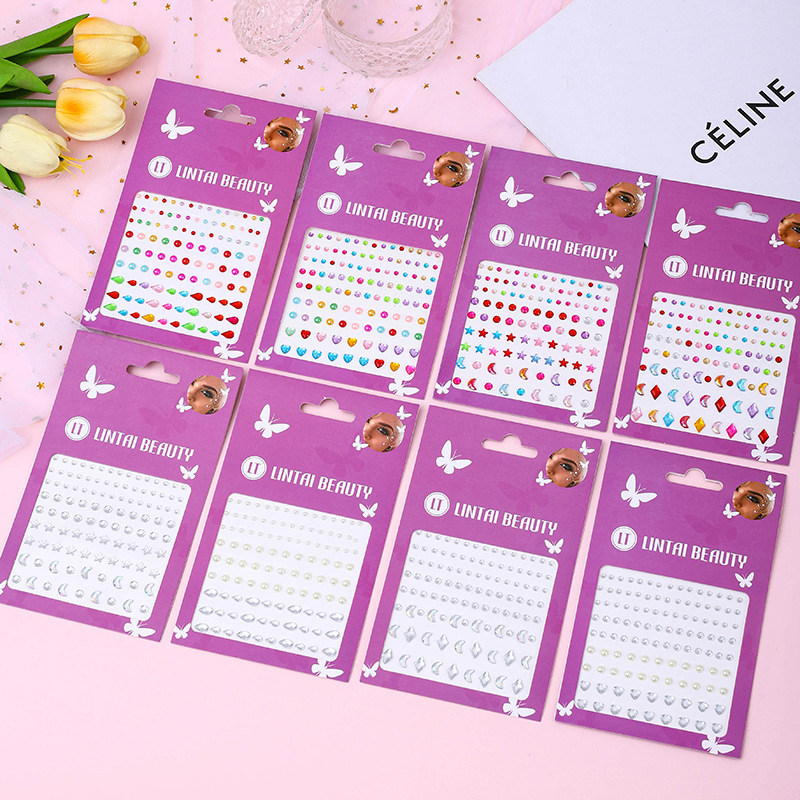 Stiker Permata Wajah Laris Man - Rhinestone Nail Gem ulasan dan harga