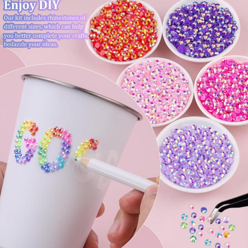 15 Warna Resin Rhinestone Kit  - Rhinestone Nail Gem ulasan dan harga