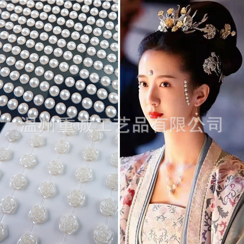 Stiker Permata Mutiara Wajah L - Rhinestone Nail Gem ulasan dan harga