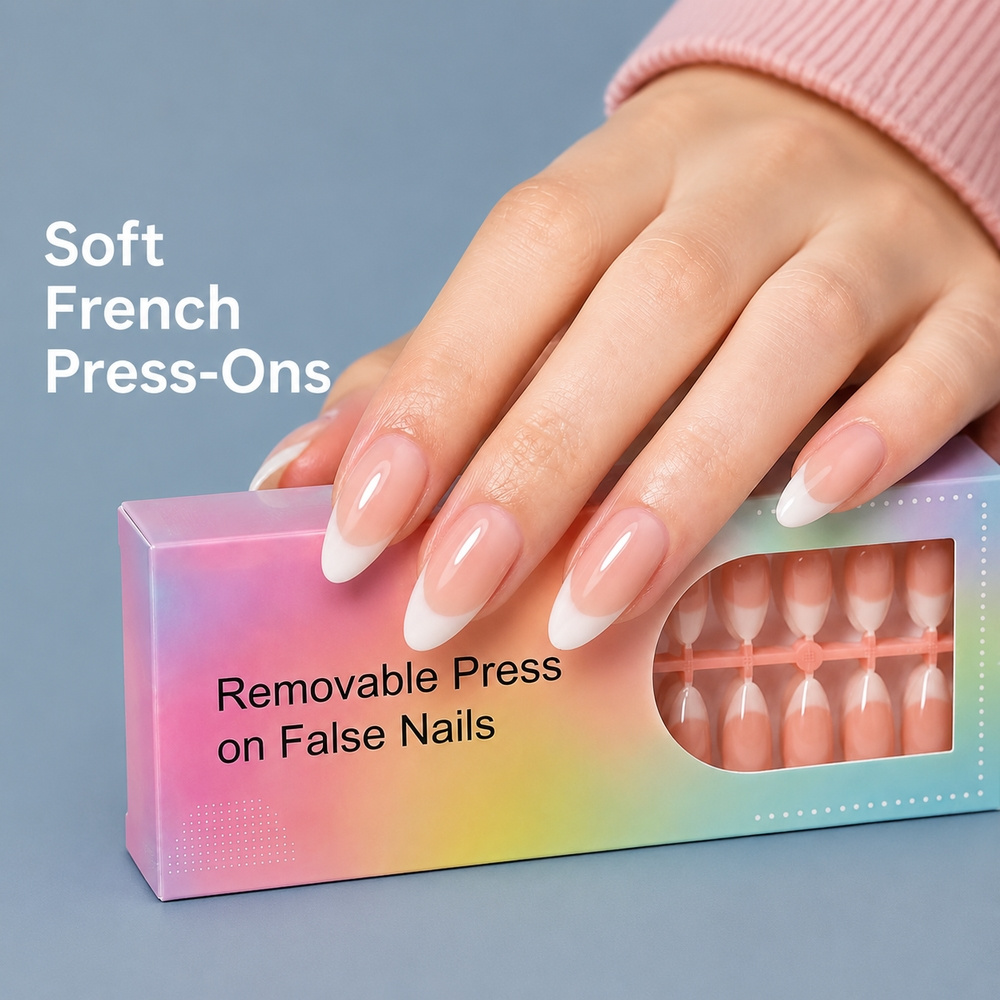 150Pcs Kuku Palsu Trendy Frenc - Nail Art Ombre Pink ulasan dan harga