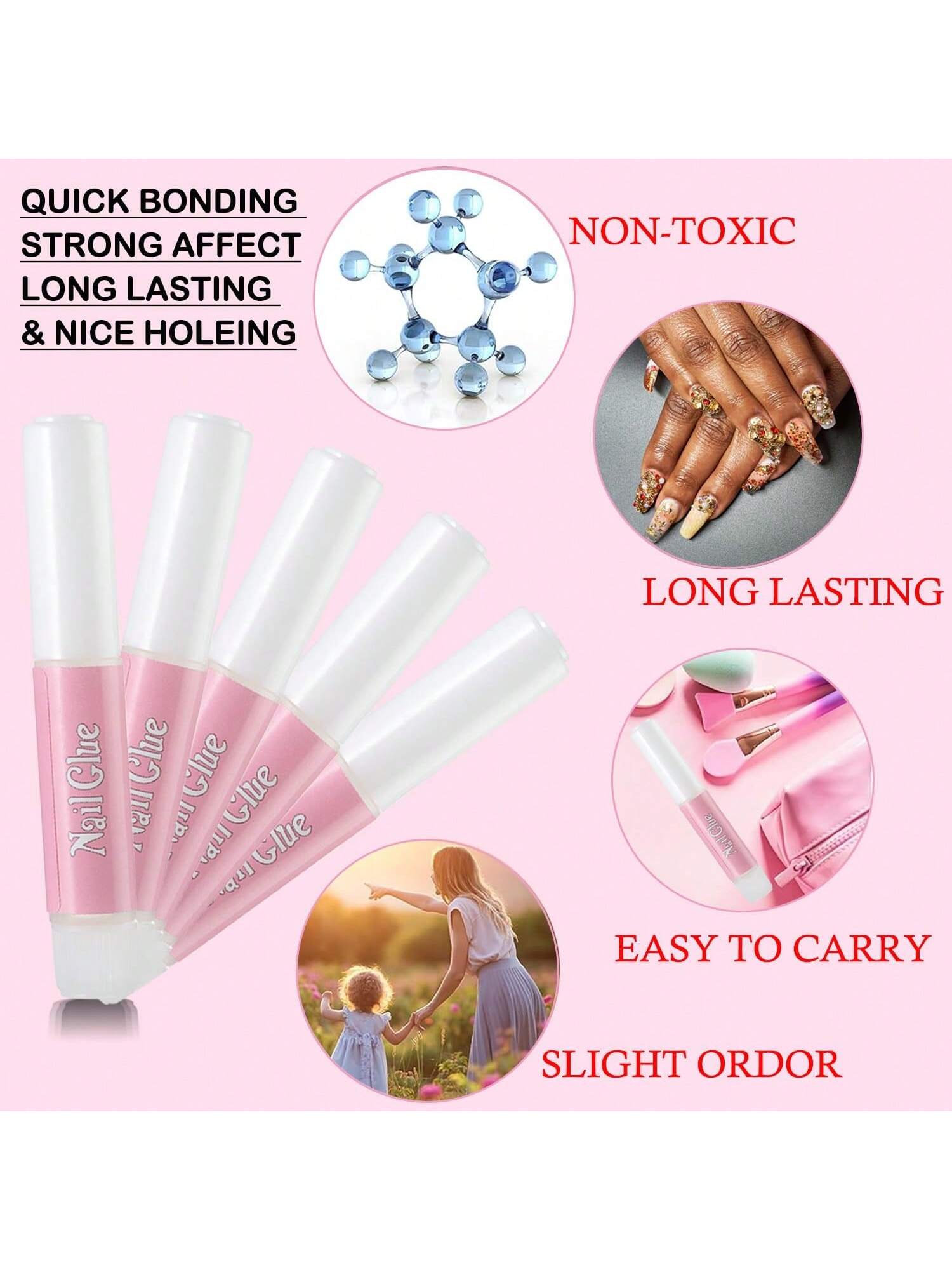 100/1000Pak 2g Lem Kuku Akrili - Rhinestone Nail Gem ulasan dan harga